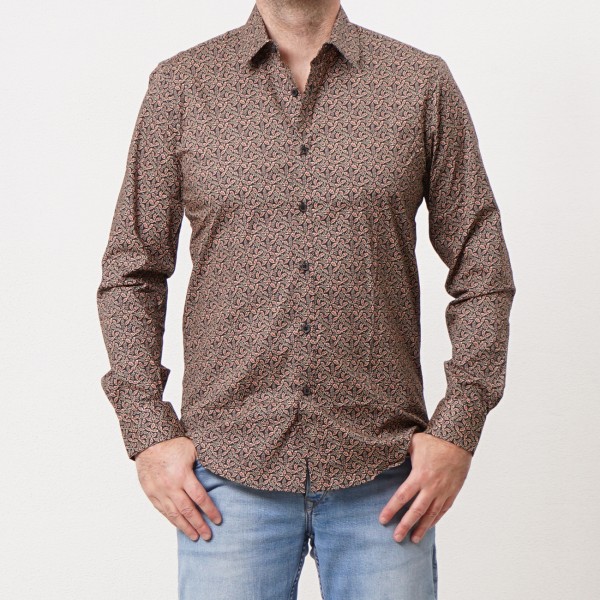 flower shirt with elastane