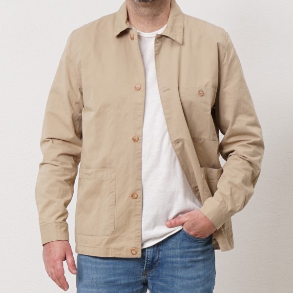 twill parka with pockets