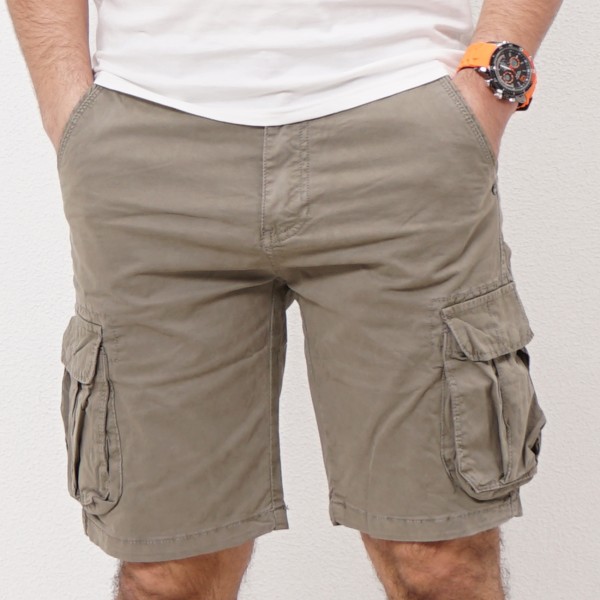 twill shorts with/pockets
