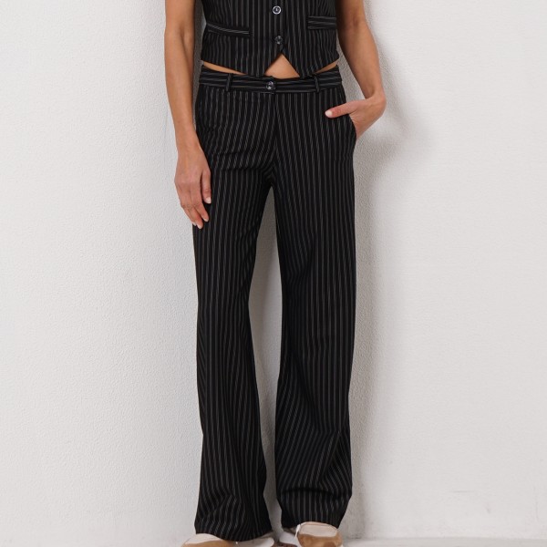 striped pantaloons with elastane