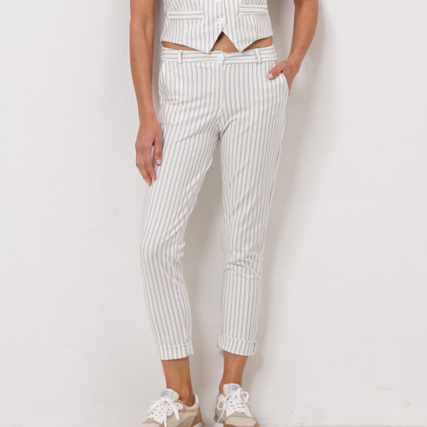 striped pocket pants