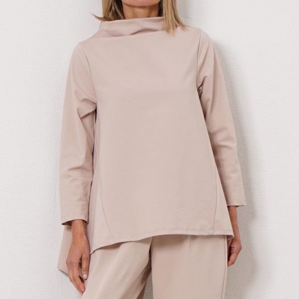 asymmetrical knit blouse (Ponto Roma)