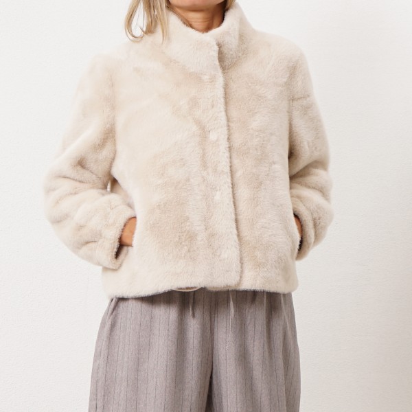 faux fur jacket (mink imitation)