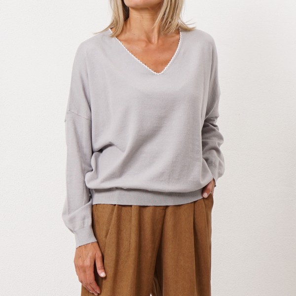 knitted toe sweater with/trimmed at the toe