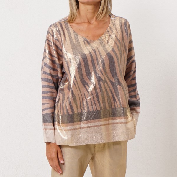 tricôt printed sweater