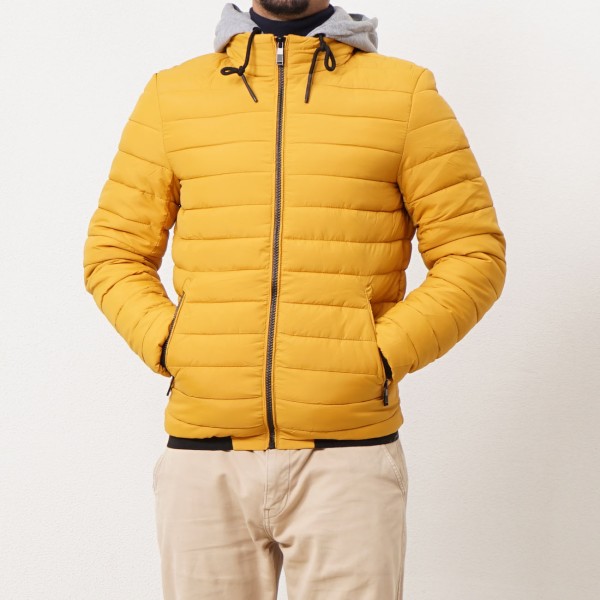 padded jacket with removable hood