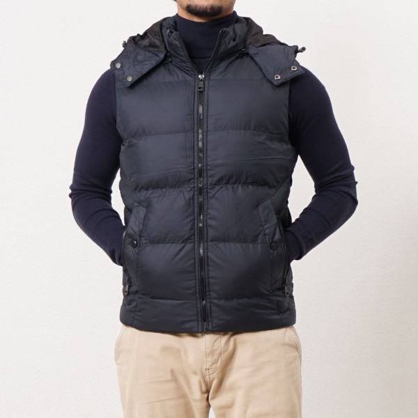 hooded vest with padding