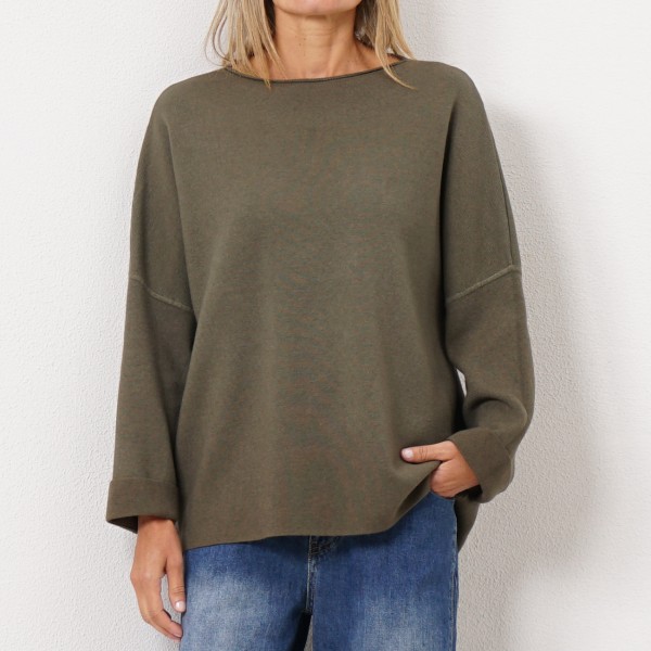 knit sweater with elastane