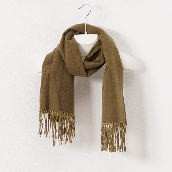 double-sided scarf with fringes (soft touch)