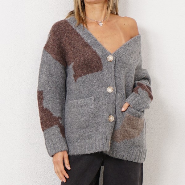 knitted jacket with jacquard