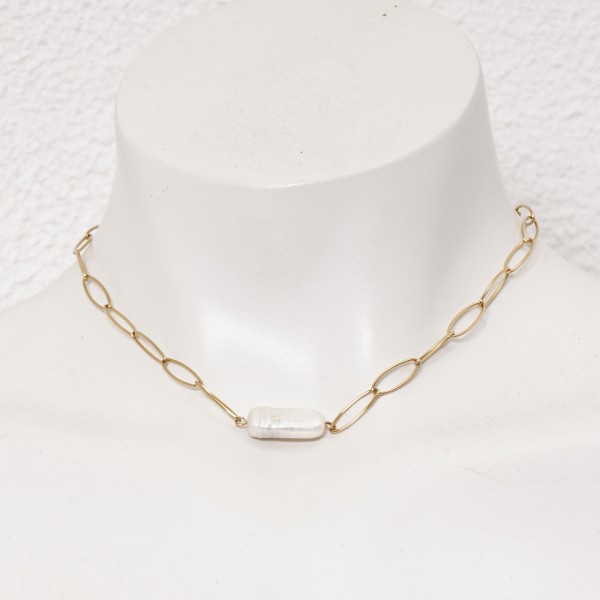 stainless steel necklace (surgical steel) without nickel
