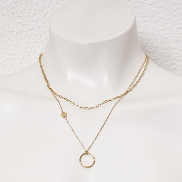 stainless steel necklace (surgical steel) without nickel