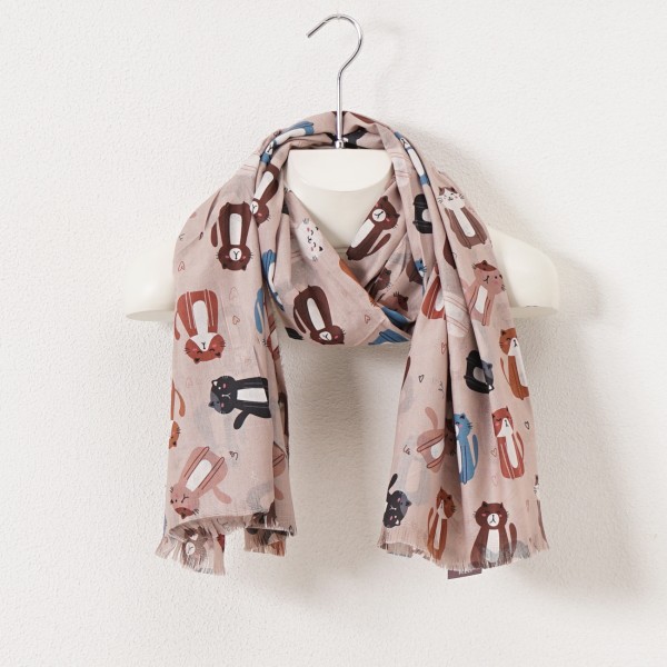 Viscose and cashmere scarf