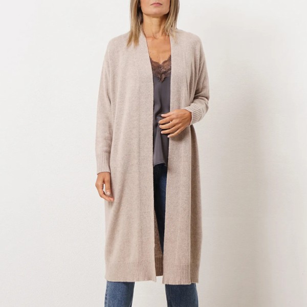 Knitted coat with wool and cashmere