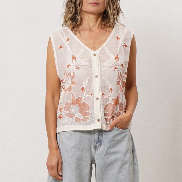 embroidered vest