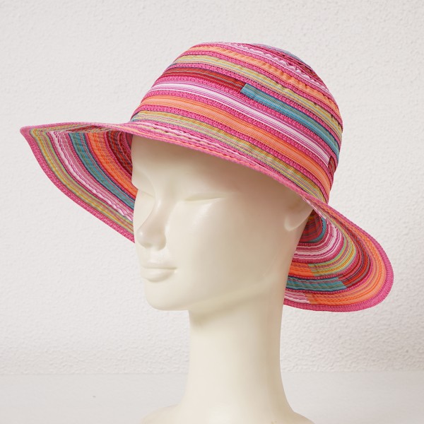 Patchwork hat with paper