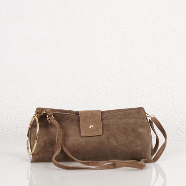 Suede leather bag