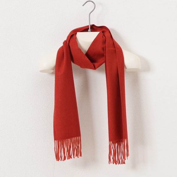 Cashmere fringed scarf