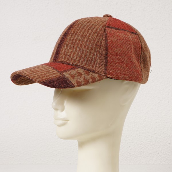 plaid cap in farmhouse fabric