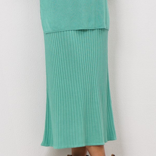 ribberibbed knit skirt