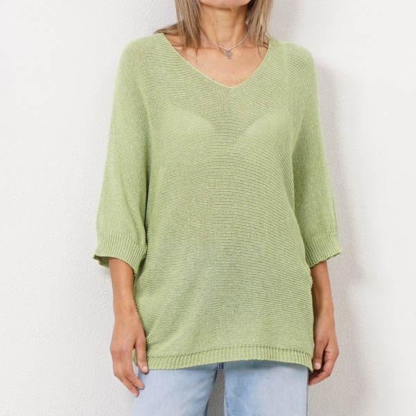 knitted sweater with buttons