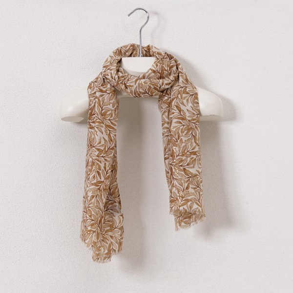 cotton/viscose scarf with lurex