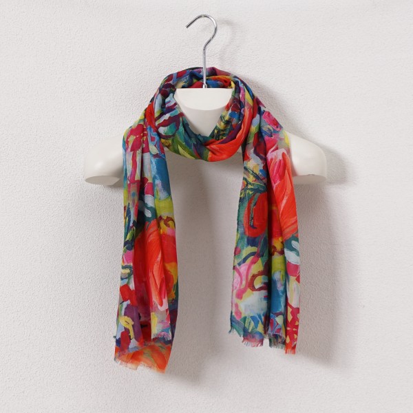 scarf with viscose and cashmere
