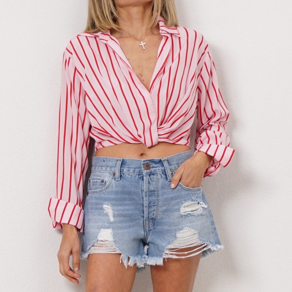 striped blouse (lined)