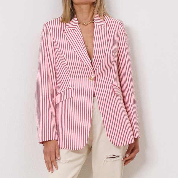 striped blazer (wrinkled fabric)