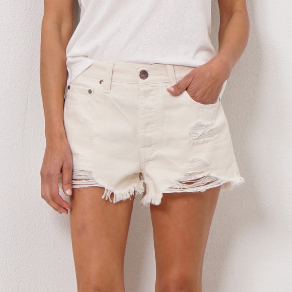 vintage raw denim shorts with organic cotton