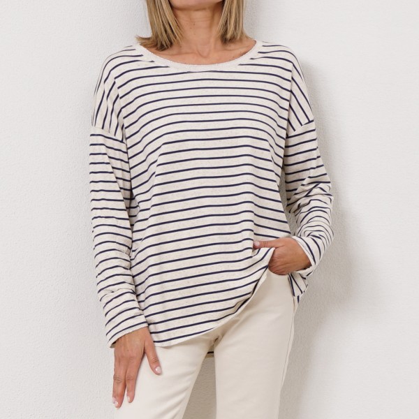 cotton sweater with stripes