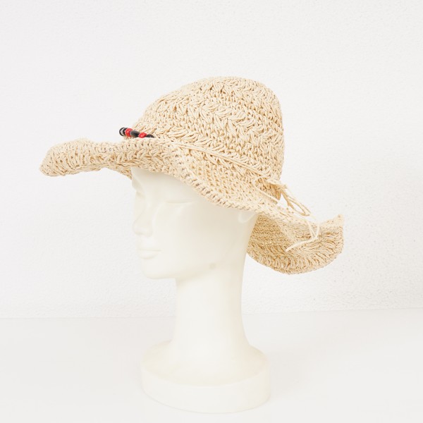 hat in sisal with application (adjustable)