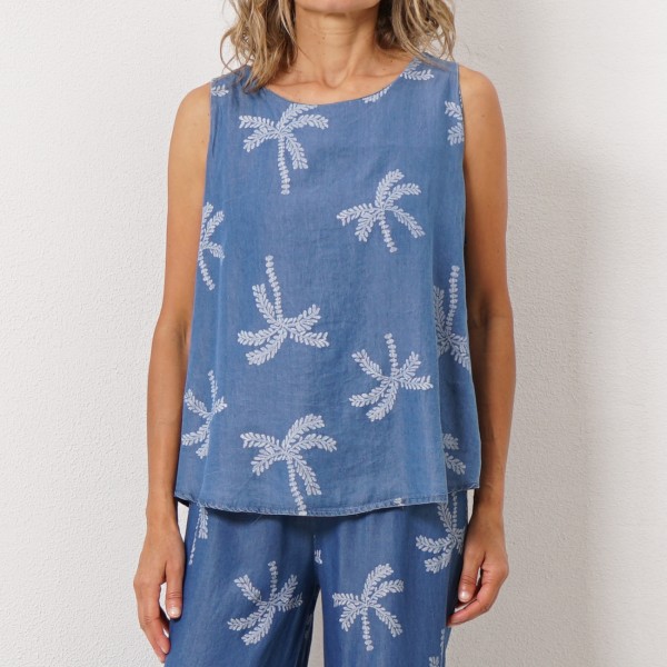 laser-printed Tencel top