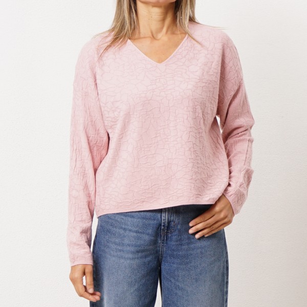 Knitted sweater (faux solid)