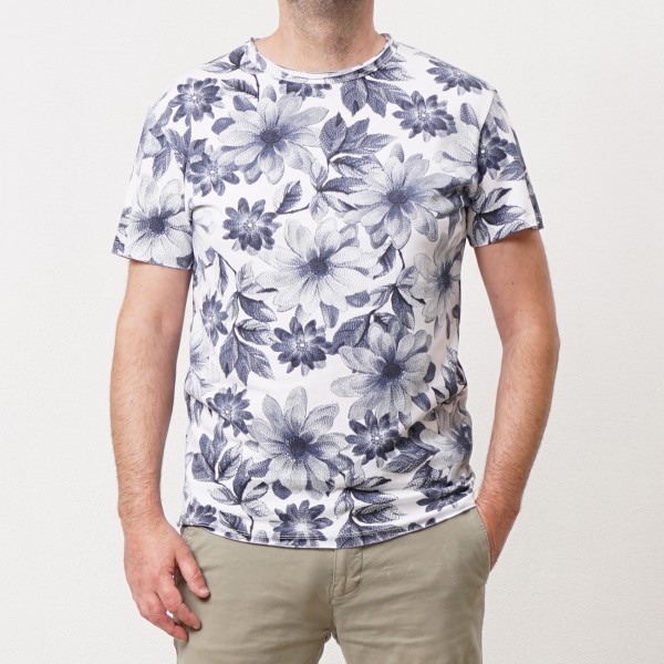 Printed cotton t-shirt