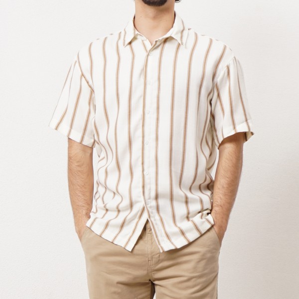 camisa de riscas c/ rayon