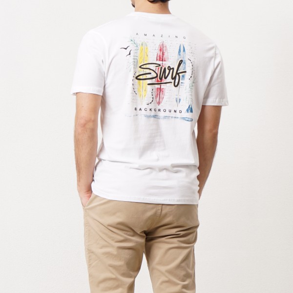 tshirt in cotton c/ elastane (print)