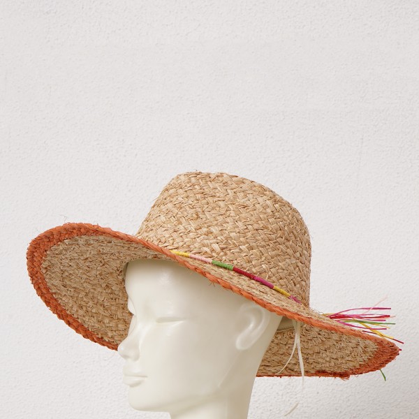 raffia hat with application