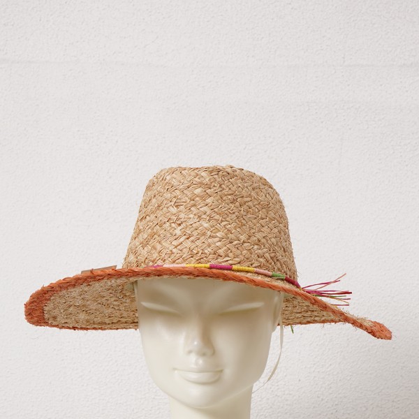 raffia hat with application