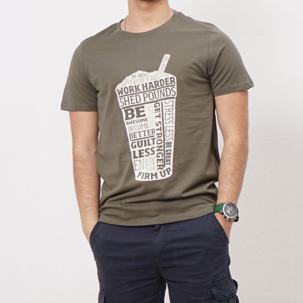 printed t shirt with / spandex