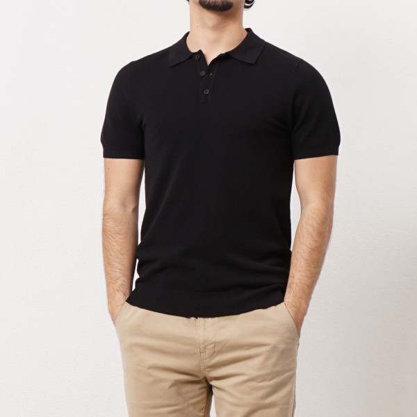 knitted polo in tricôt (rice bago)