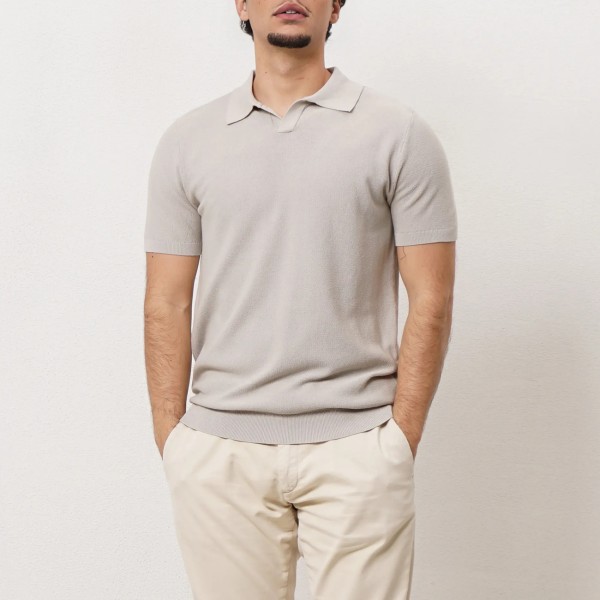 Knitted polo shirt