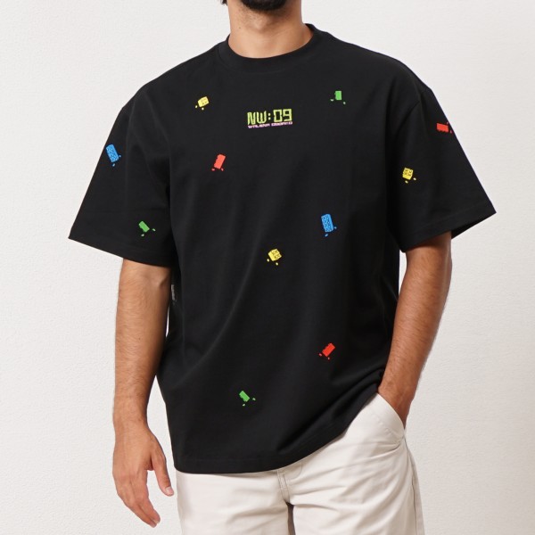 oversize t-shirt with/ embroidery