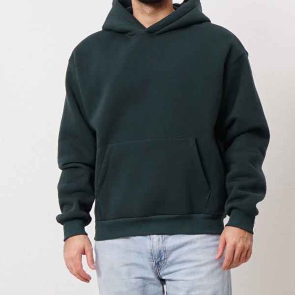 oversize fleece hoodie with card