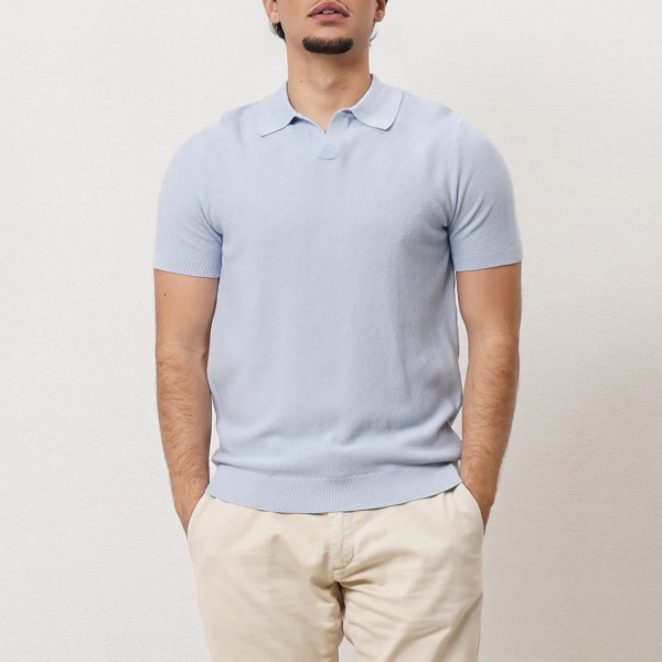 Knitted polo shirt