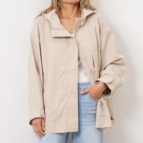 oversize parka in cotton canvas with lining
