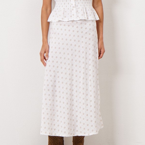 A-line crepe skirt