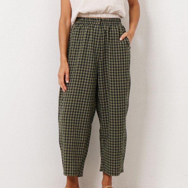 trousers (Vichy pattern)