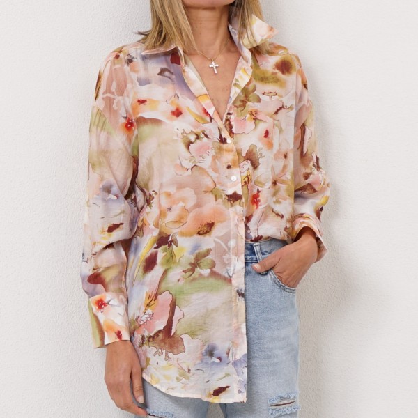 printed crepe blouse