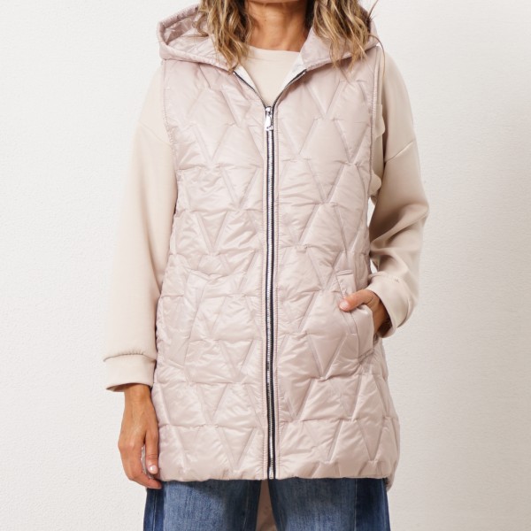 Padded vest with hood